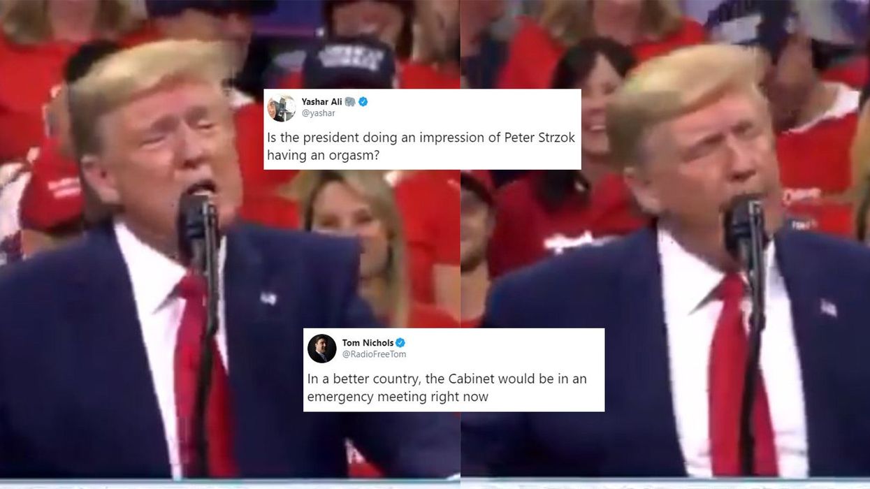 Donald Trump did an impression of an orgasm and people are not here for it