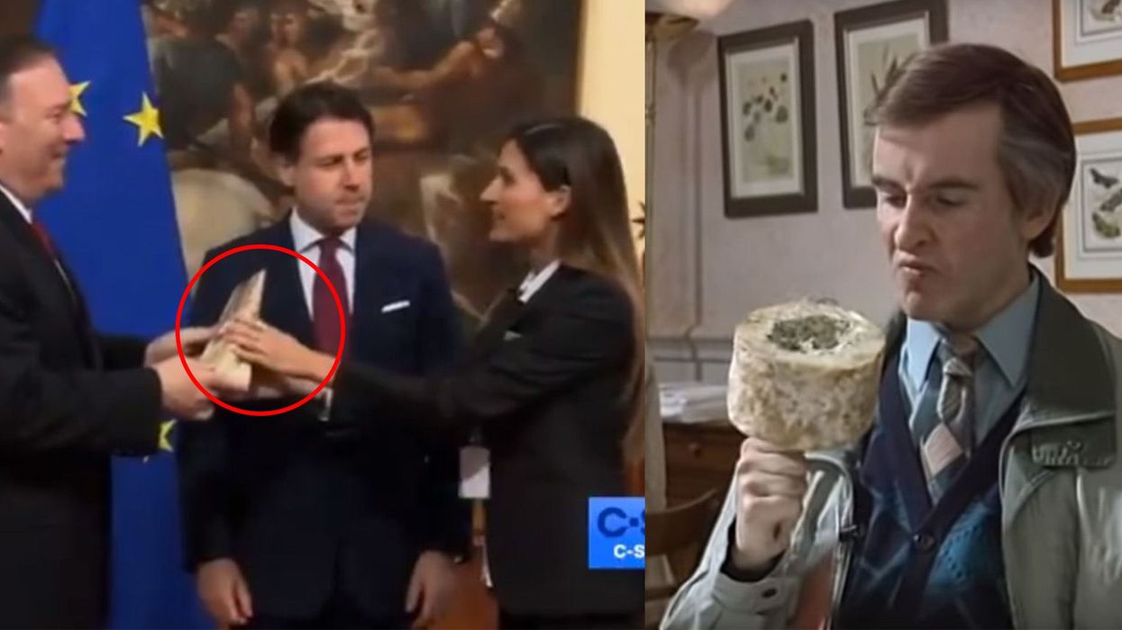 Trump aide handed block of cheese in Alan Partridge-style protest