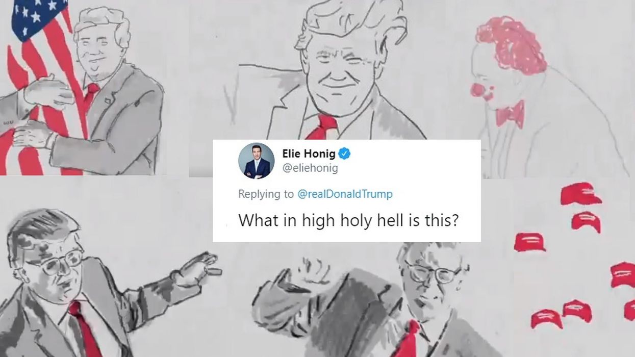 Donald Trump released a 2020 campaign cartoon and it's the creepiest thing ever