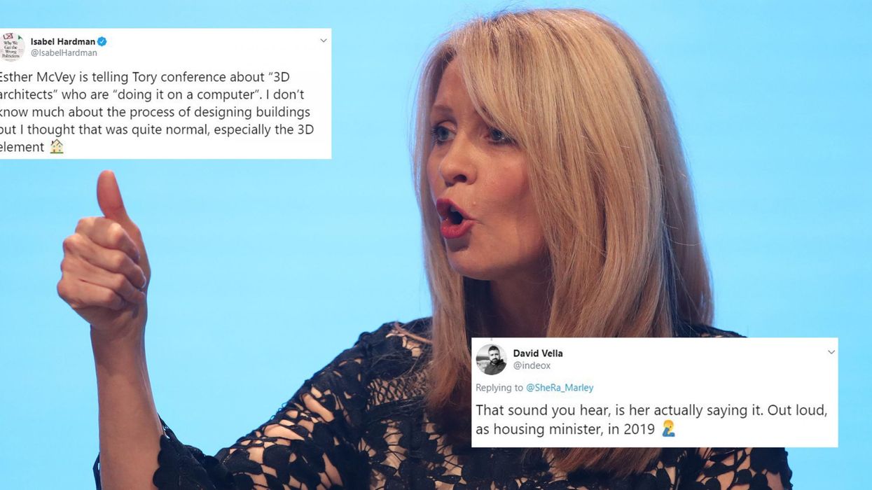 Esther McVey really wants you to know about 3D architects who are 'doing it on a computer'
