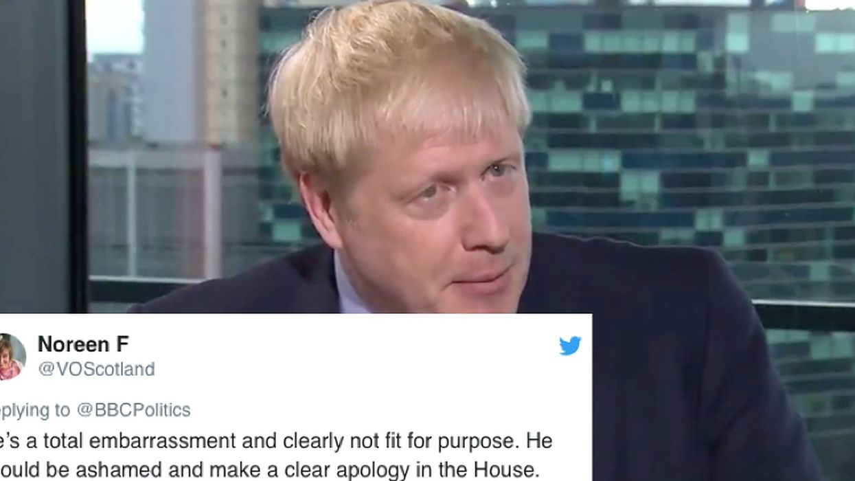 Boris Johnson tried to defend his aggressive rhetoric and people aren't impressed