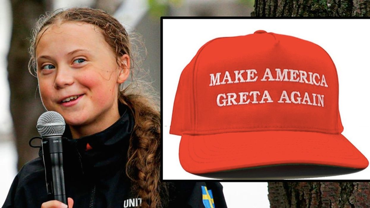 People are trolling Trump with Make America 'Greta' Again hats because of course they are