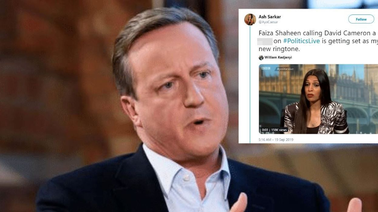 David Cameron just got called a very NSFW word on live TV and people are into it
