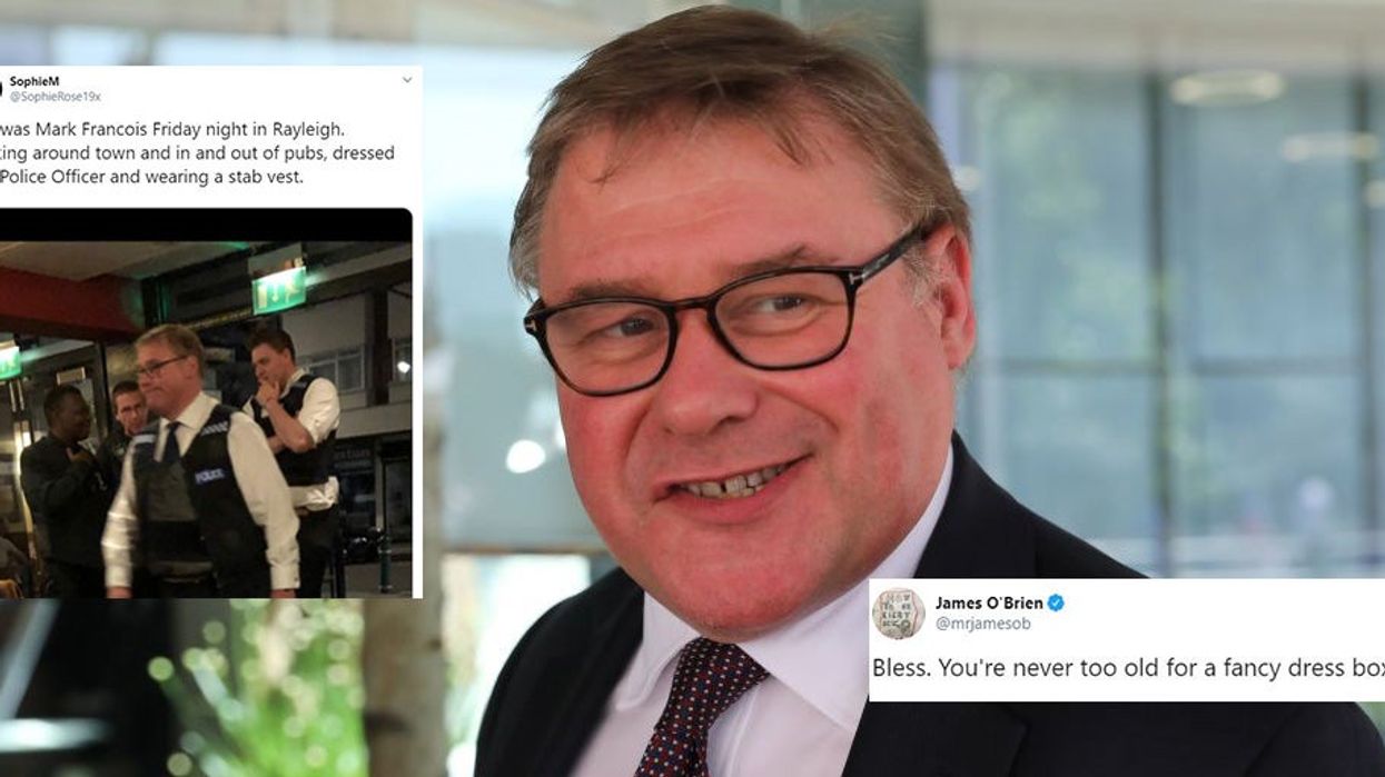 Tory Brexiteer Mark Francois spotted wearing police outfit in Wetherspoons