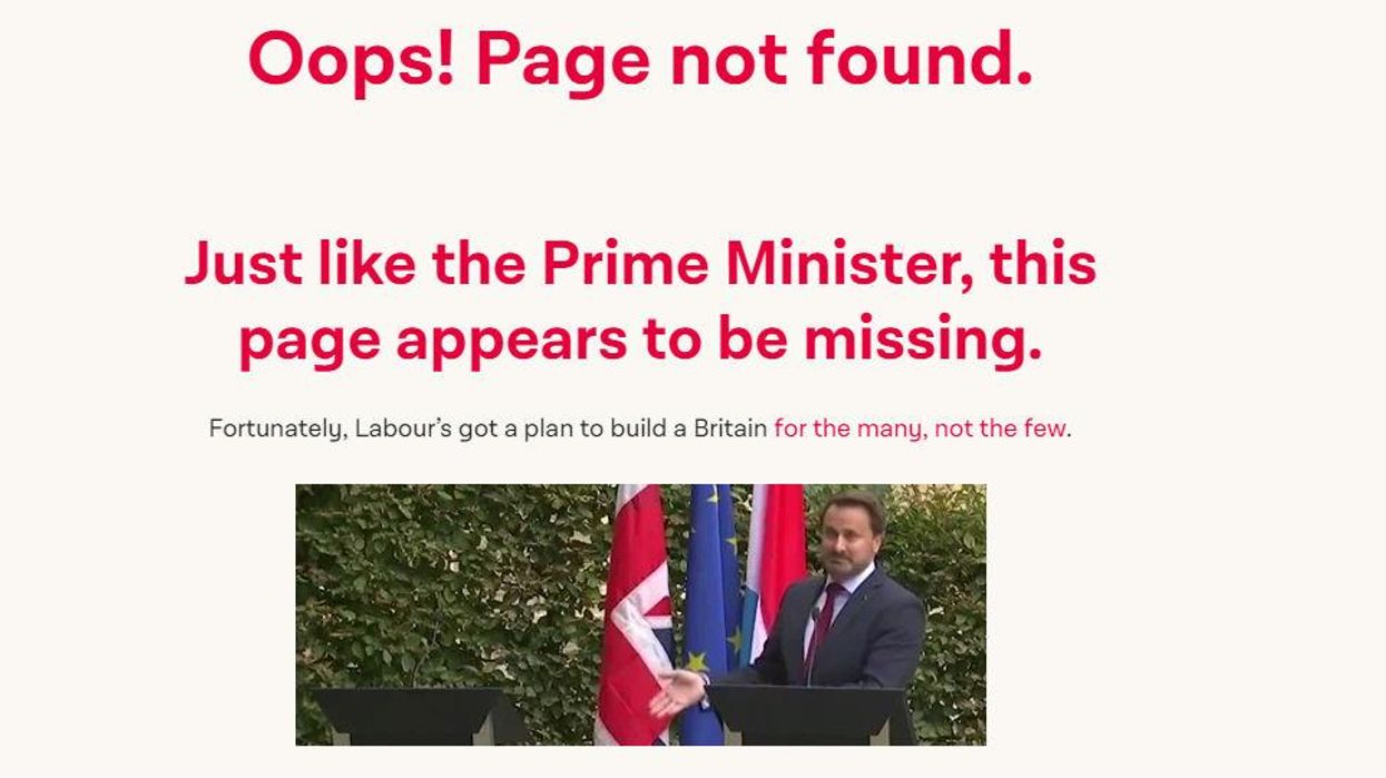 Labour is trolling Boris Johnson with this hilarious 404 error page