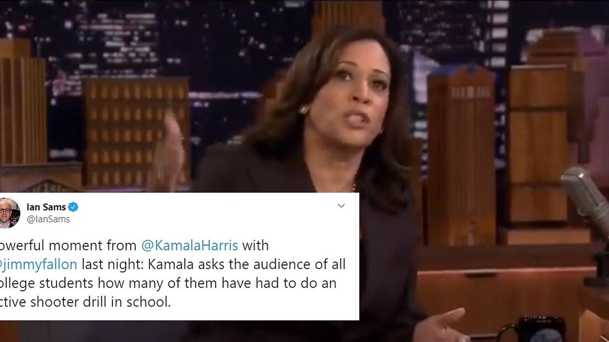 Kamala Harris asks students if they have ever done a mass shooting drill - and the response is heartbreaking