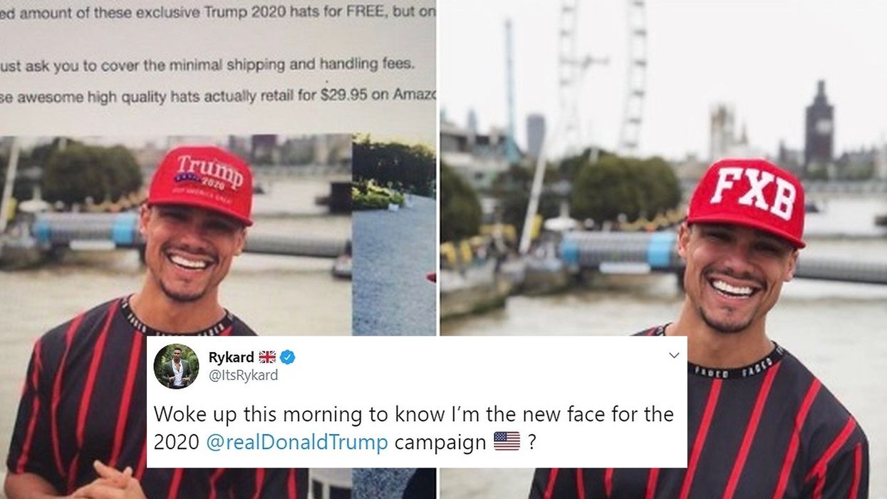 Love Island star claims that Trump is using photos of him to sell 2020 campaign merchandise