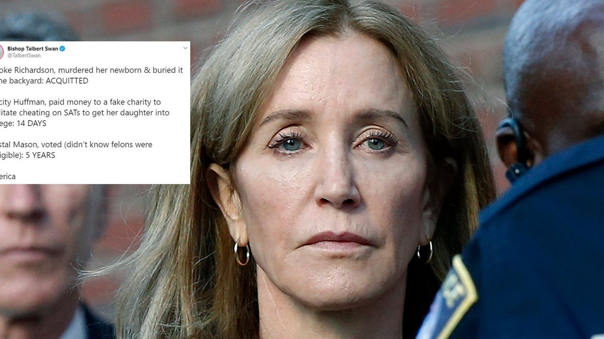 Felicity Huffman accused of benefiting from white privilege after being jailed for just 14 days