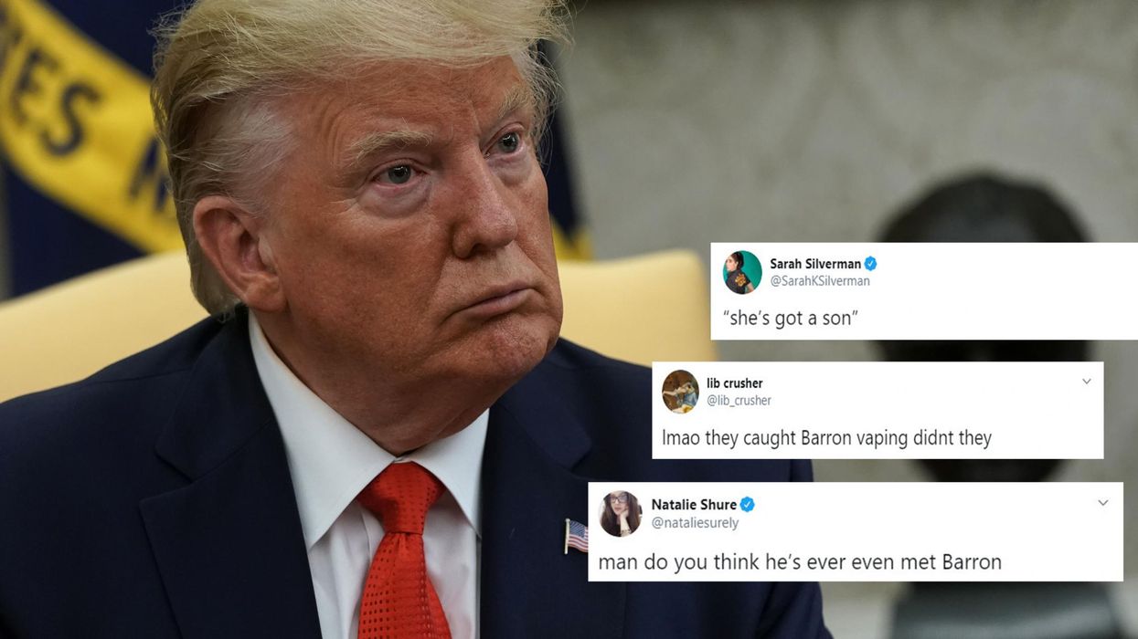 Trump refers to his child as ‘Melania’s son’ after announcing plan for flavoured e-cigarettes ban