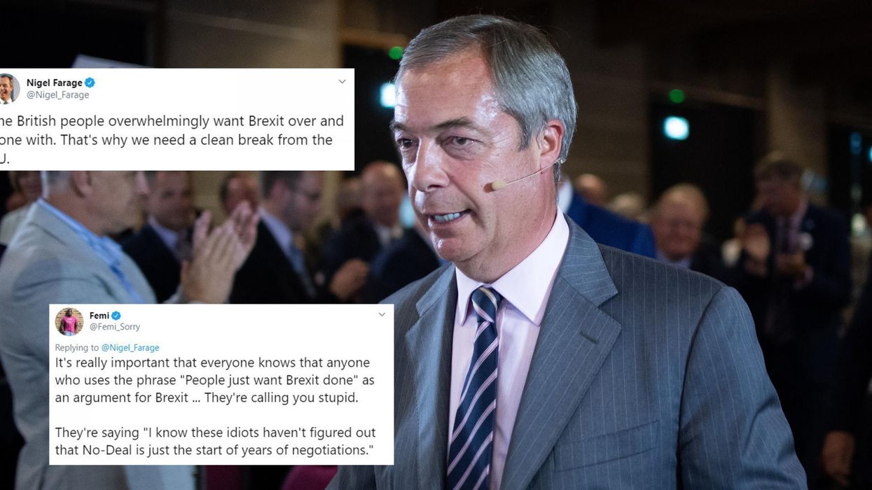 Nigel Farage said that he wants a clean break from the EU but everyone is reminding him of one small problem