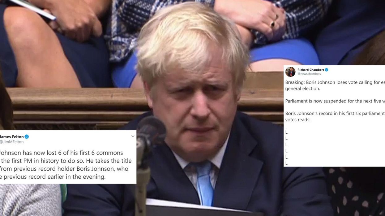 Boris Johnson mocked after losing six Commons votes in just six days