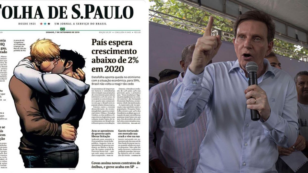 Brazilian newspaper puts two gay Marvel characters kissing on front page to troll homophobic Rio mayor
