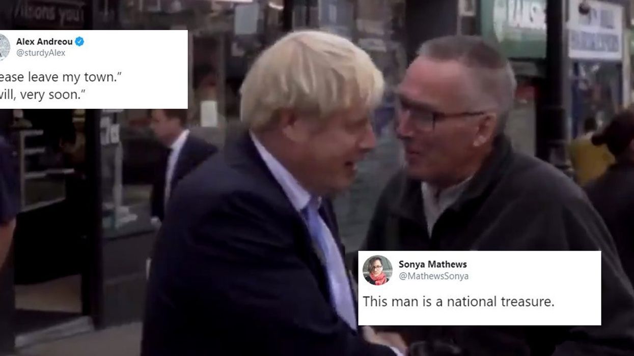 Man becomes viral sensation after telling Boris Johnson to 'please leave my town'