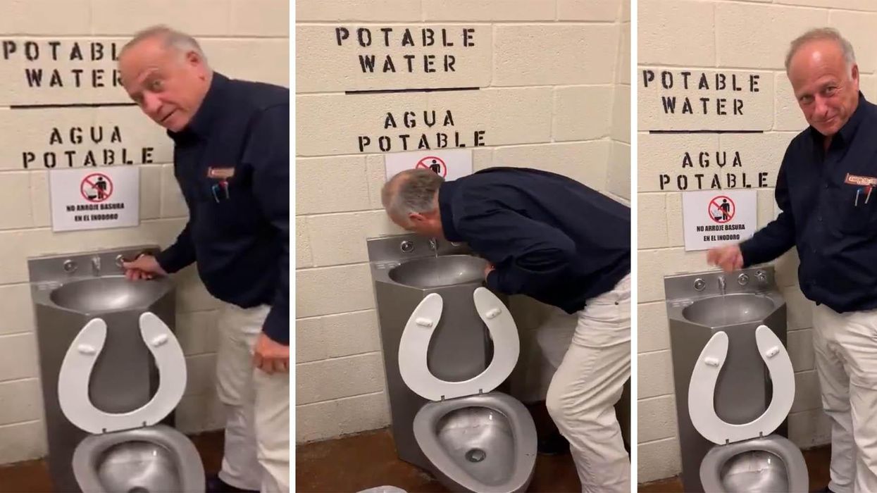 Republican tries to prove conditions in migrant detention cells are fine by drinking from a toilet fountain