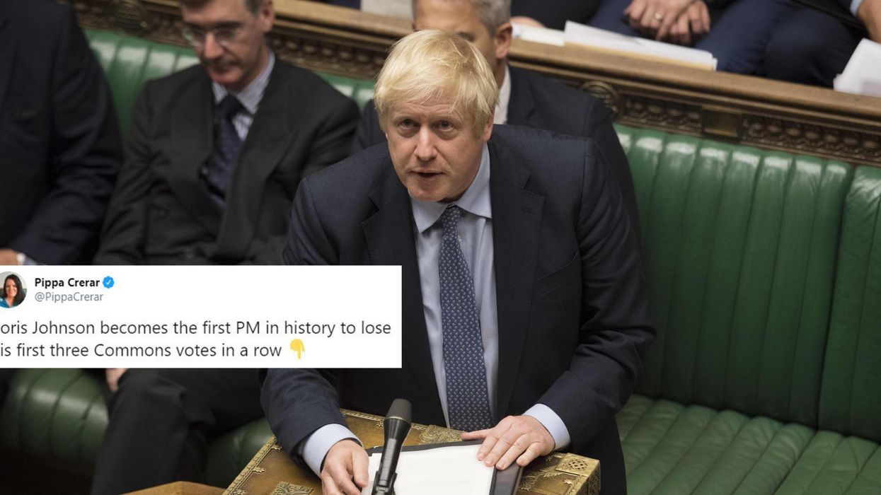 Boris Johnson is the first prime minister in history to lose his first three votes in the Commons