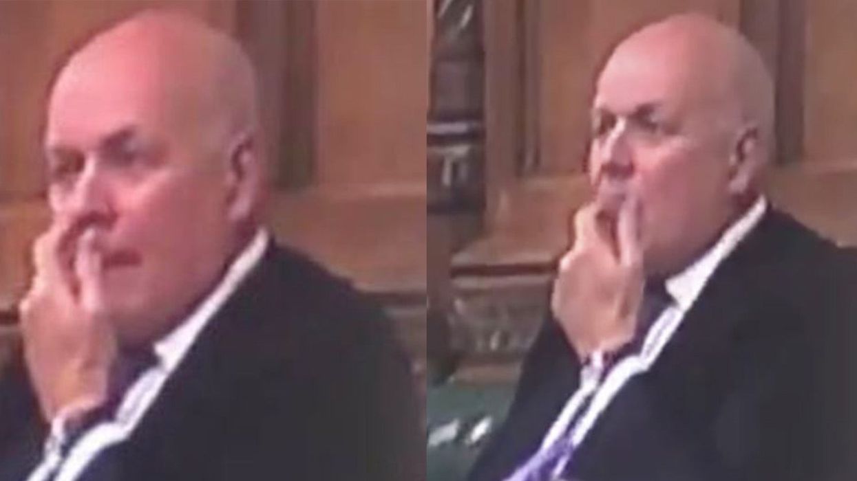Iain Duncan Smith caught 'picking his nose and eating it' during Brexit debate