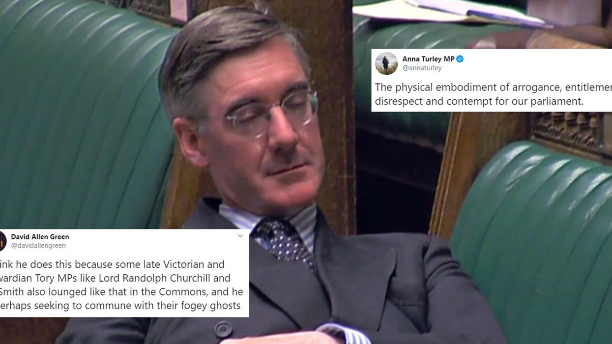 Jacob Rees-Mogg criticised by MPs for arrogantly laying down during Brexit debate