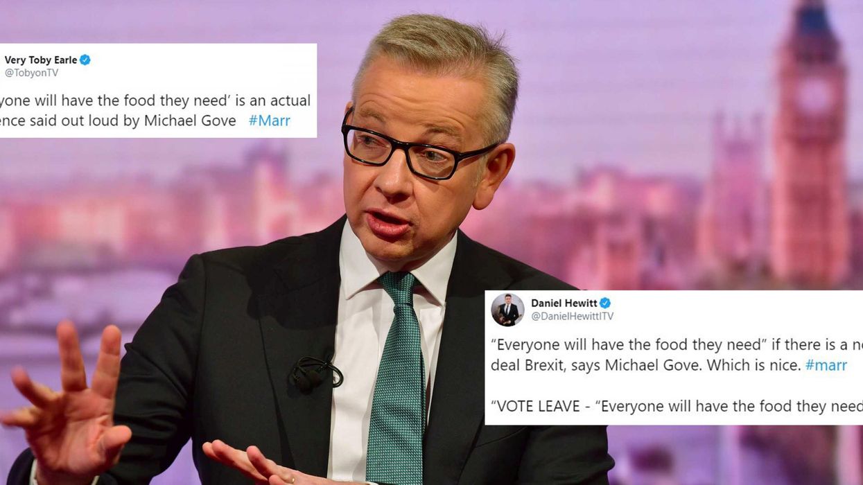 Michael Gove ridiculed for saying that 'everyone will have the food they need' after Brexit