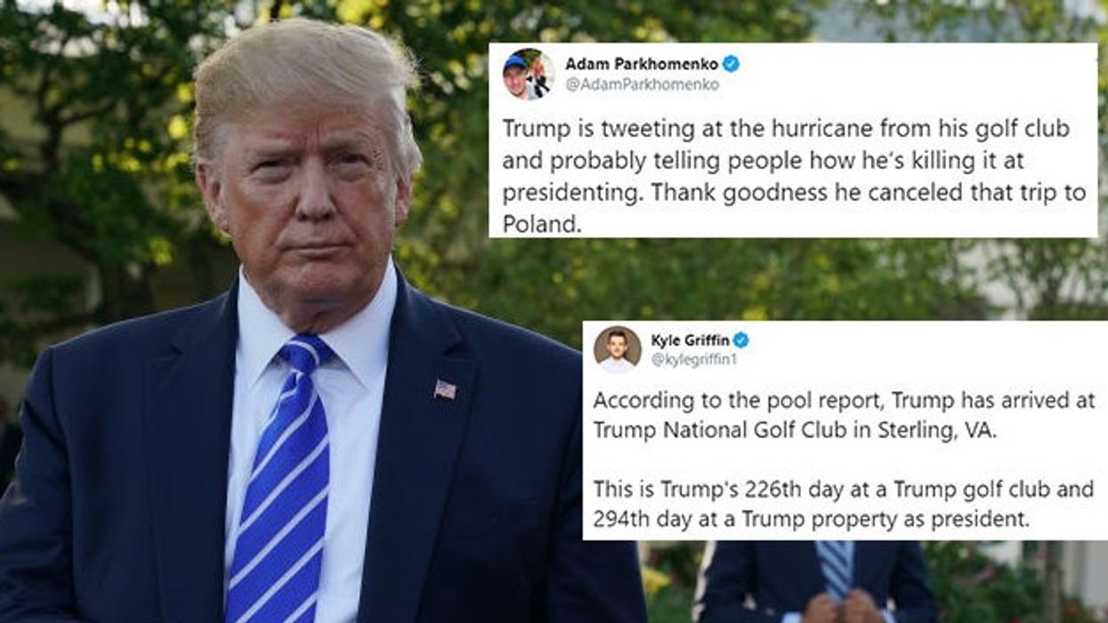 Trump cancels trip to Poland 'to monitor Hurricane Dorian' only to visit golf club instead