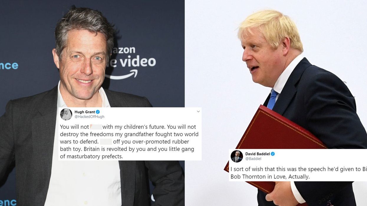 Hugh Grant's sweary tweet about Boris Johnson has become the internet's favourite takedown