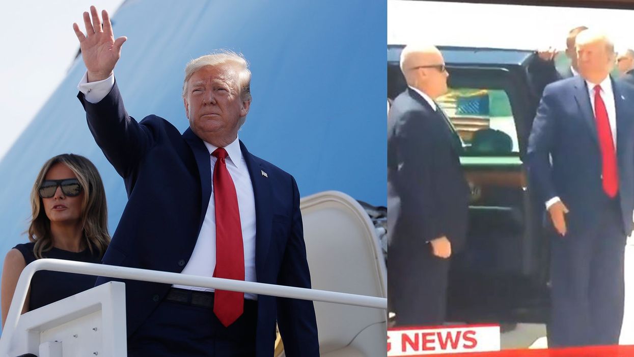 Trump appears to tap his leg to summon Melania in recently emerged clip of couple