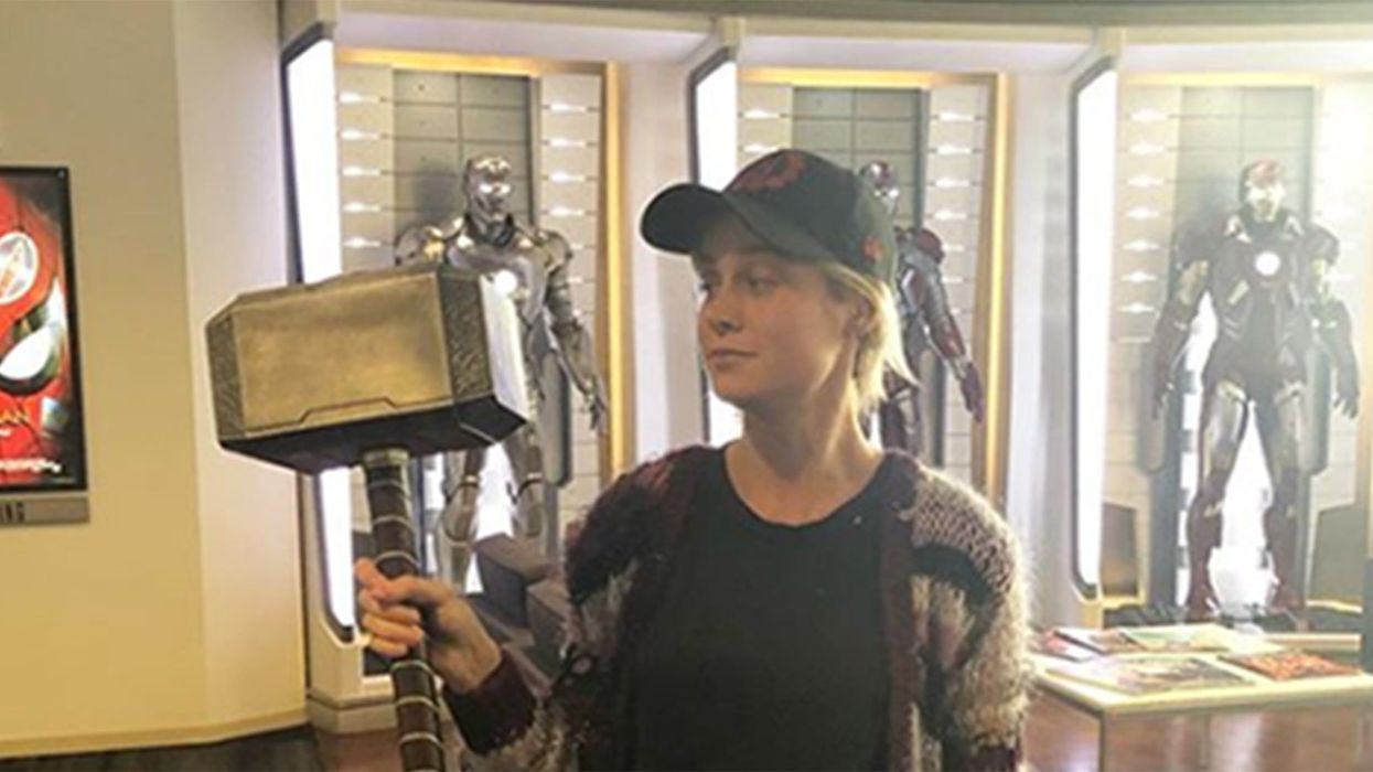 Captain Marvel star Brie Larson posed with Thor’s hammer and it upset a lot of fanboys