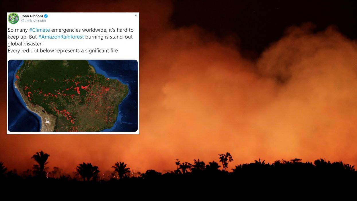This aerial photo of the Amazon shows just how bad the rainforest fires are