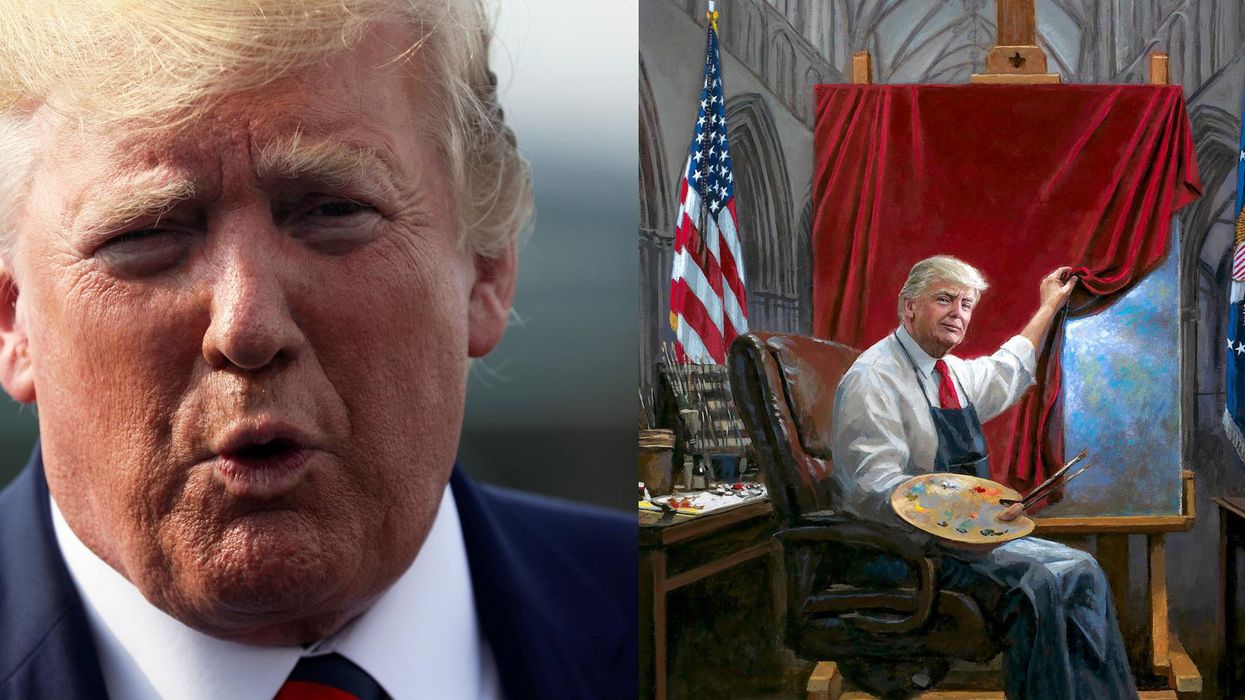 This latest piece of Trump fan art has become a hilarious meme
