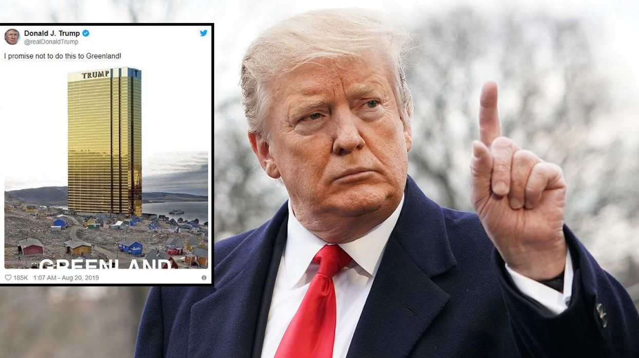 Trump shares meme of Trump Tower on Greenland: ‘I promise not to do this’