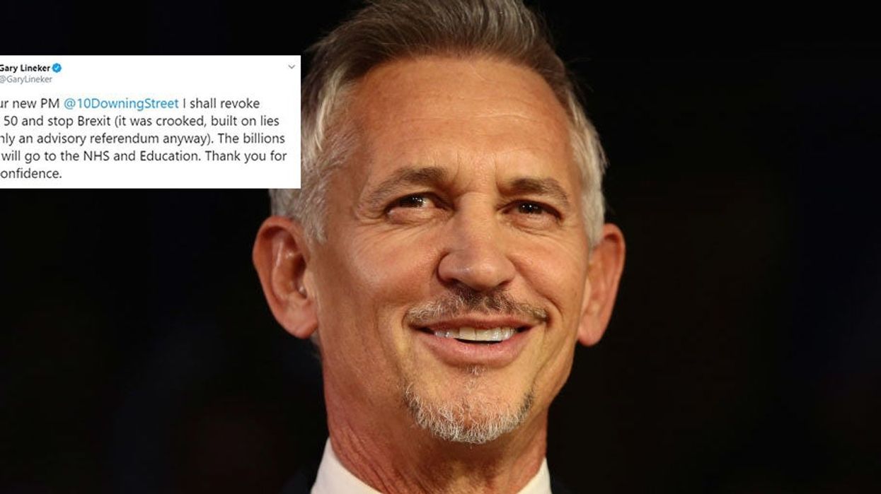 Gary Lineker vows to stop Brexit after winning a fictional poll to become caretaker prime minister