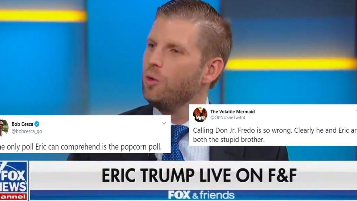 Eric Trump is angry because the media ‘won’t show’ his dad leading in a 'corn kernel' poll