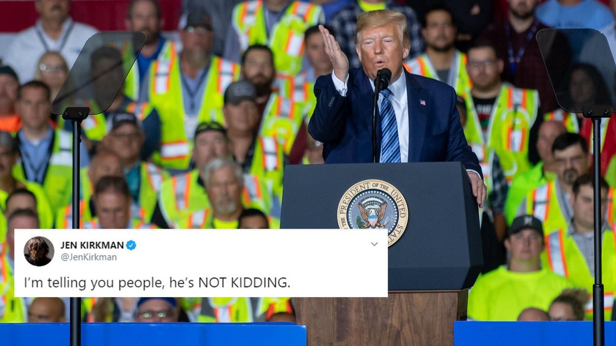 Trump jokes about staying as president after 2024 and misunderstands wind turbines again