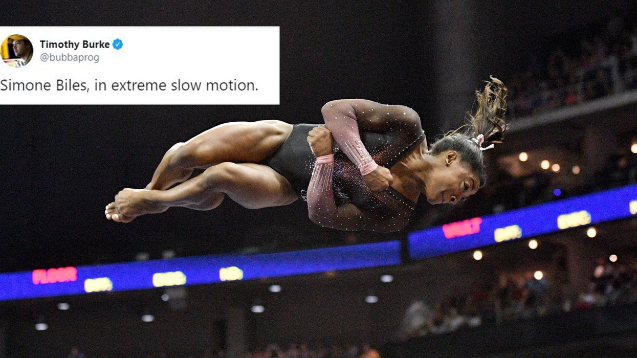 This slow-motion video of Simone Biles is incredible