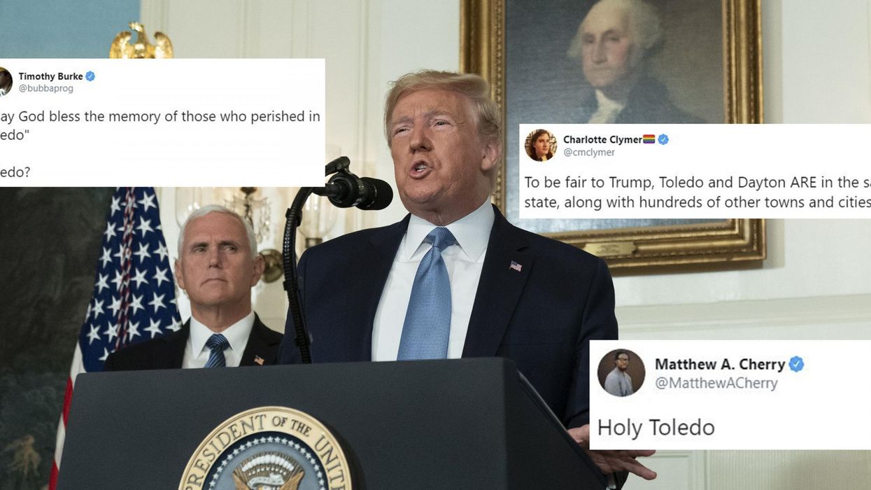 Trump mocked after naming the wrong city in Ohio during speech about mass shootings