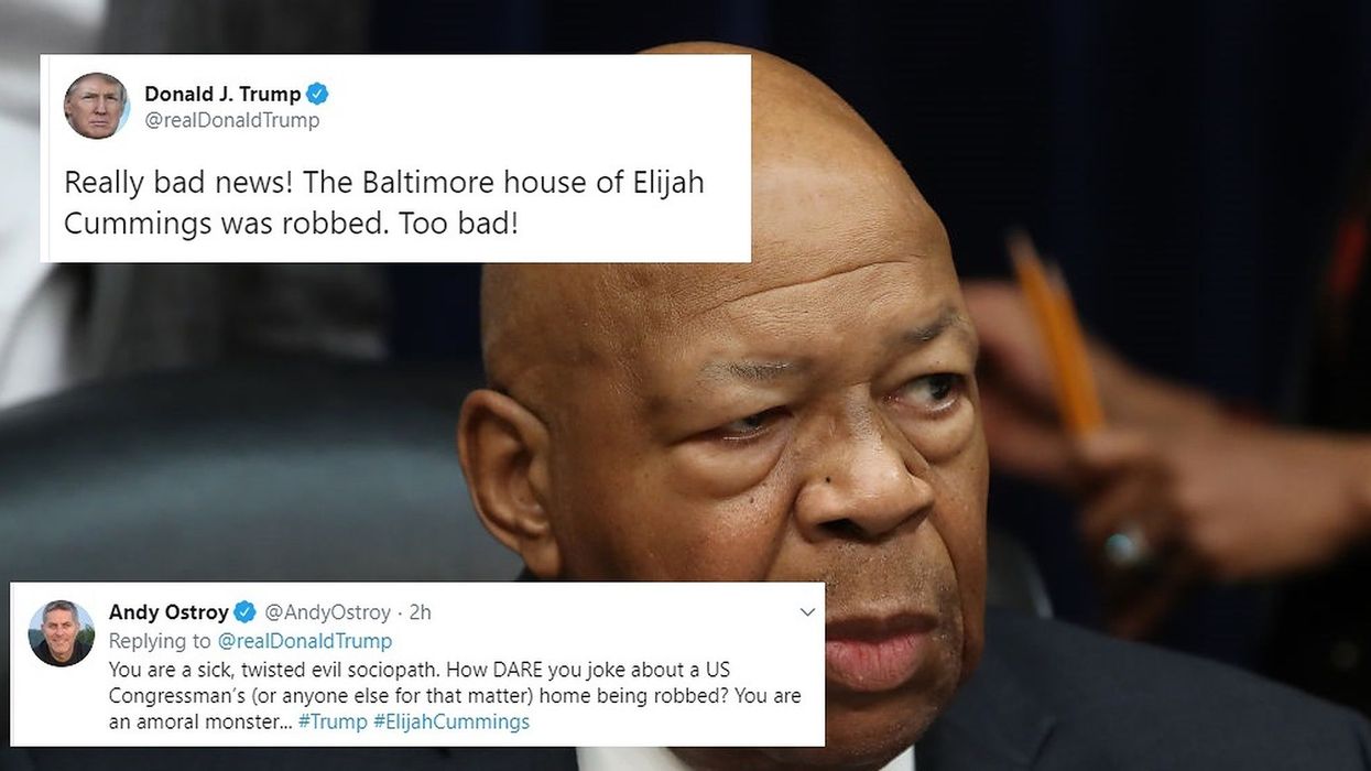 Donald Trump mocks black Democrat Elijah Cummings for having his house robbed