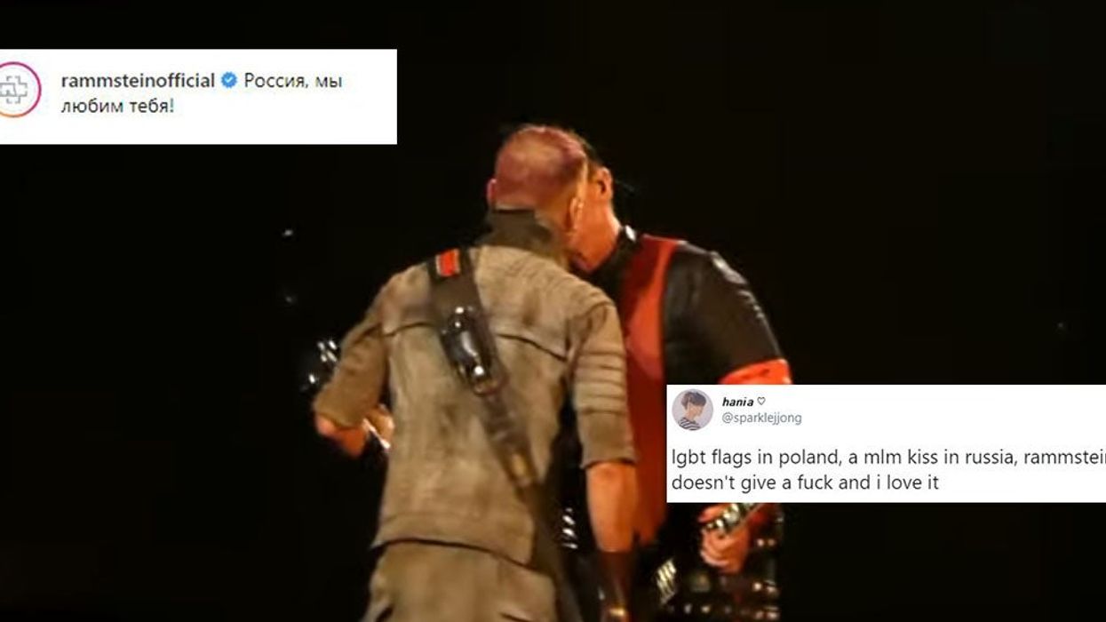 Rammstein make powerful statement with same-sex kiss at Moscow concert
