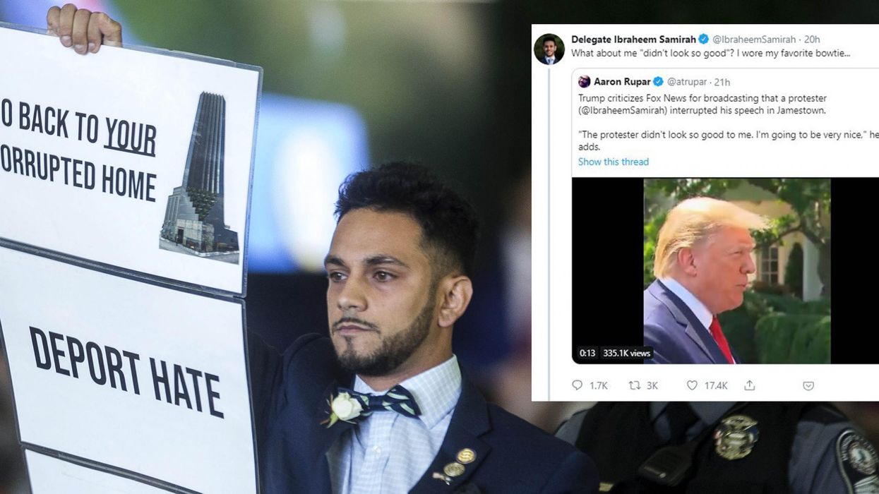 The man who interrupted Trump's speech had the best reply after the president said he 'didn't look so good'