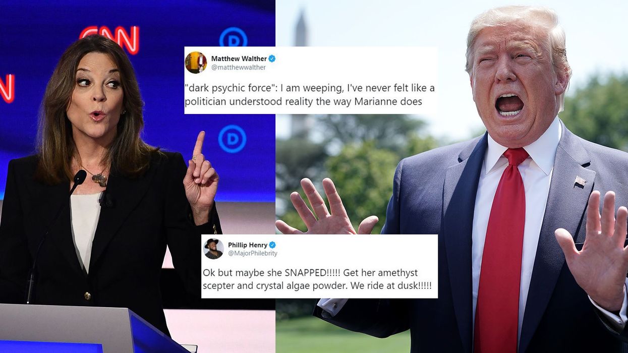 Marianne Williamson said Trump is using 'dark psychic forces' and the internet loved it