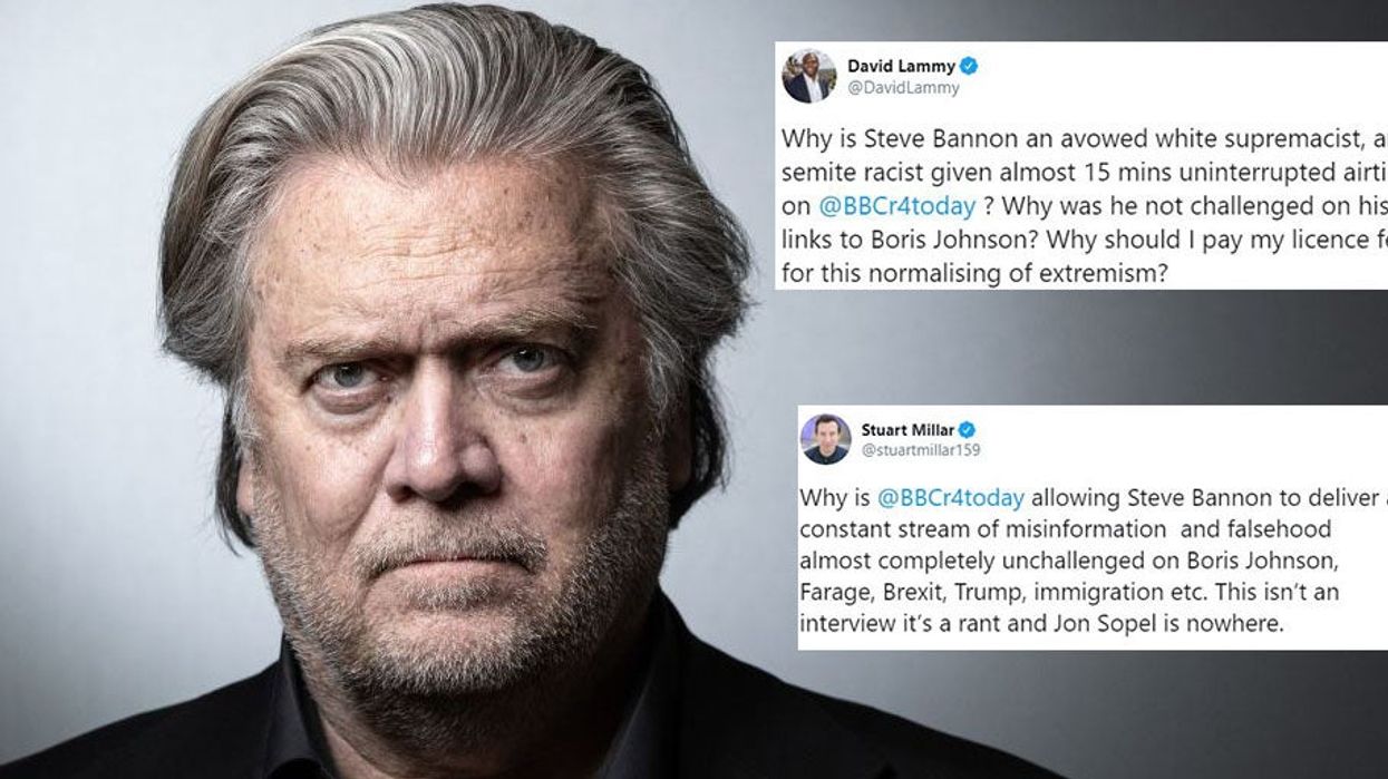 Steve Bannon was interviewed on BBC Radio 4 and people are furious
