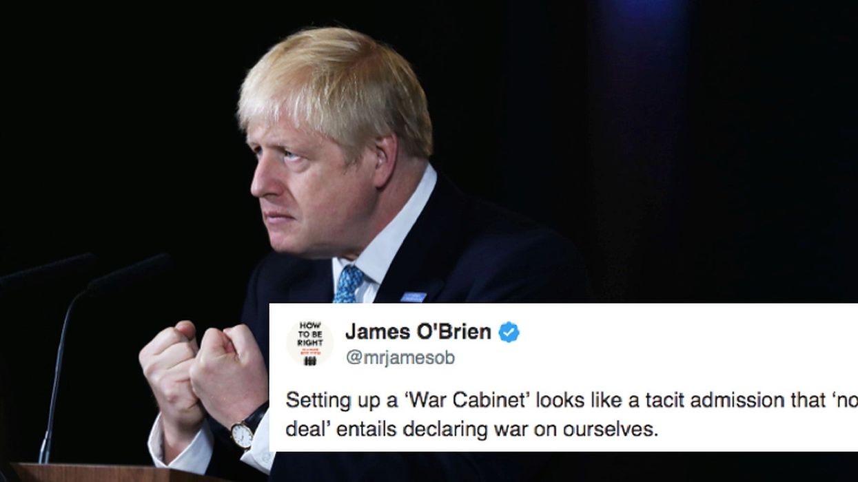 Boris Johnson has set up a 'war cabinet' to help deliver Brexit and people are pointing out the obvious
