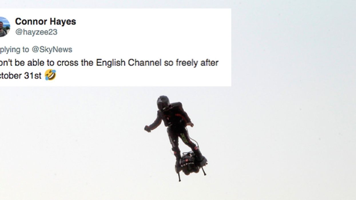 This man's failed attempt to hoverboard across the English Channel is the best Brexit metaphor yet