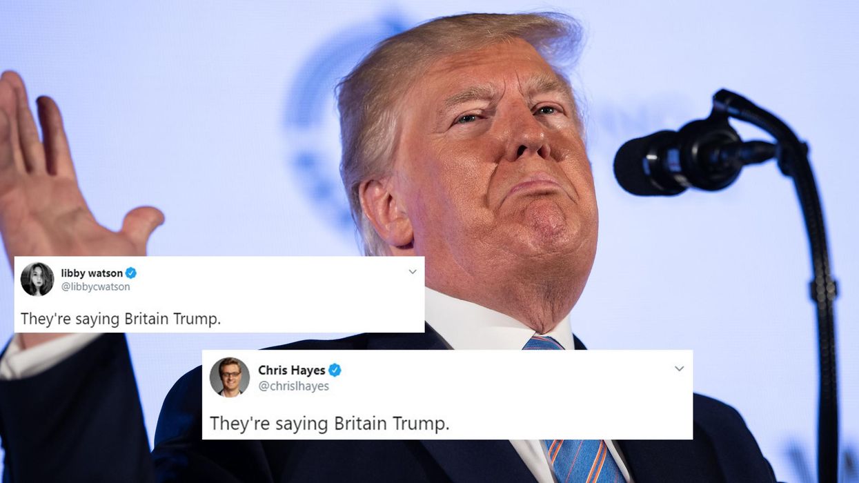 Trump compared himself to Boris Johnson in a bizarre rambling speech