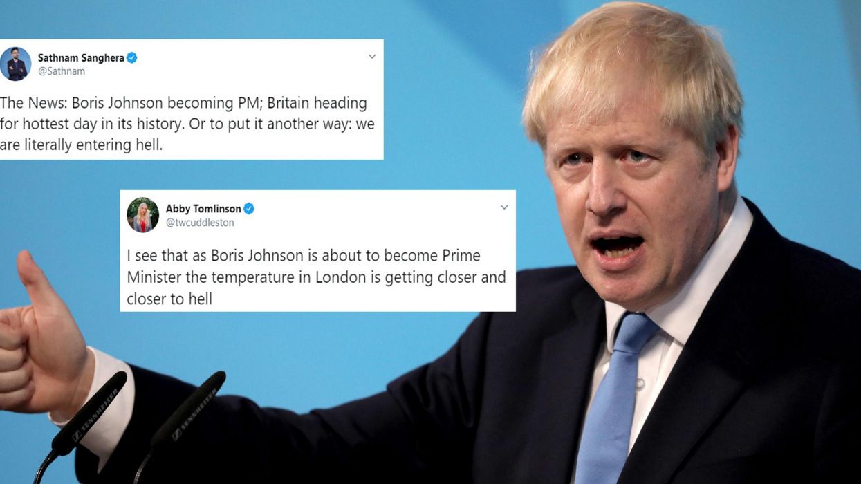 Boris Johnson is becoming PM during a heatwave and everyone is making the same joke
