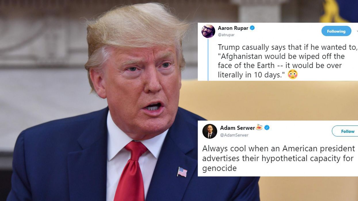 Trump says he could have won the Afghanistan war in 10 days but doesn't want to kill 10 million people