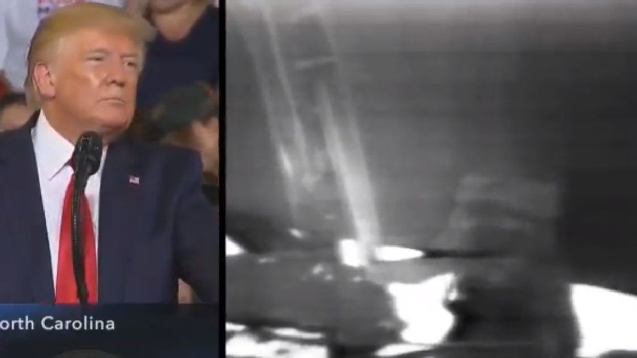 It took Trump longer to stop his fans chanting than it did Neil Armstrong to step foot on the moon
