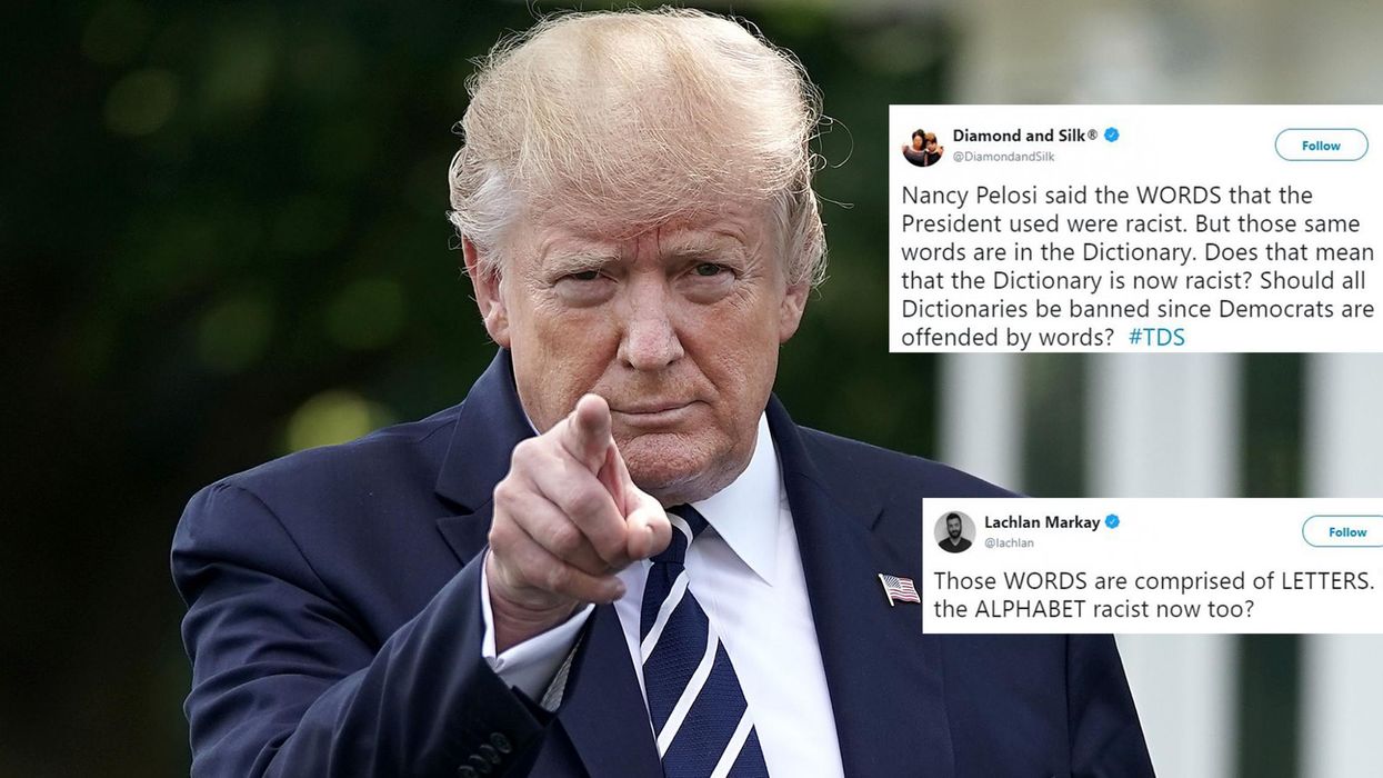 Trump supporters ask if the dictionary should be banned because it contains racist words