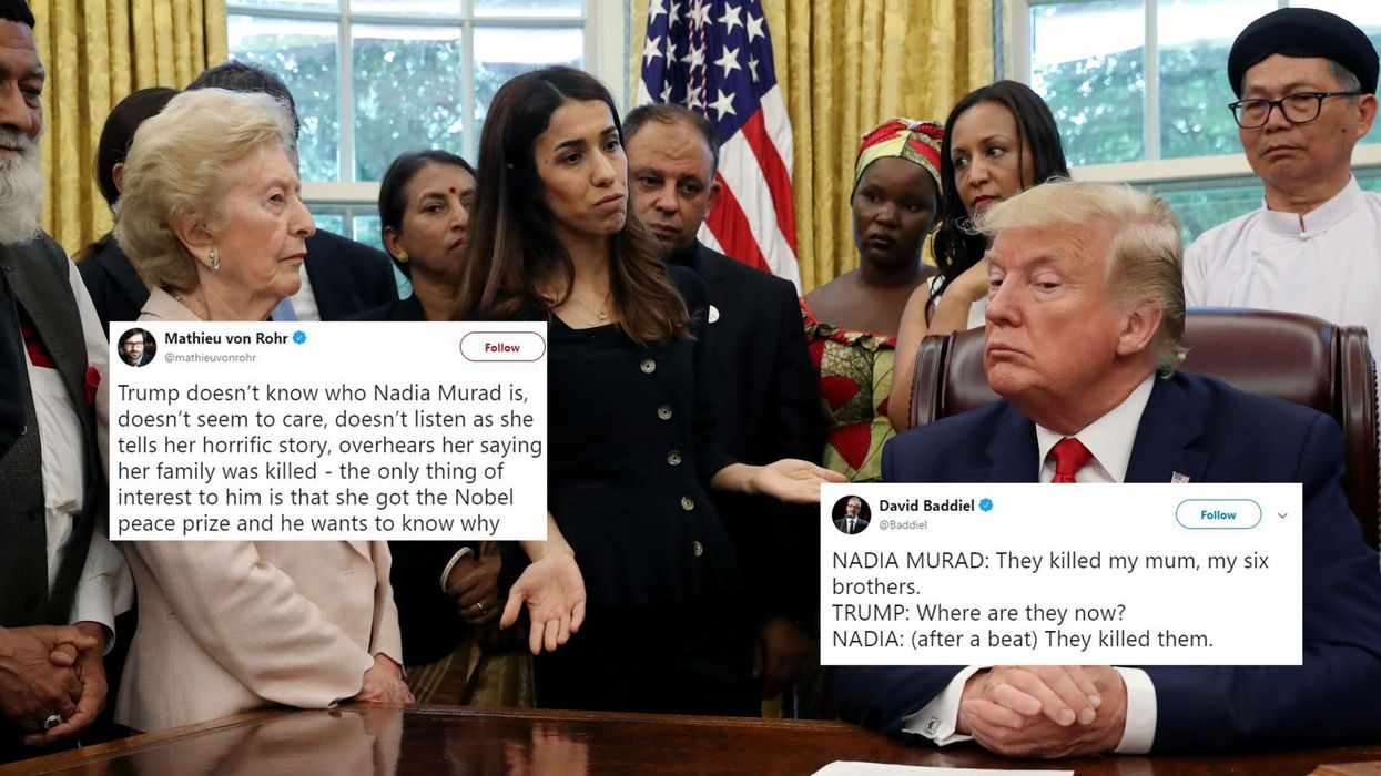 Trump spoke to a woman whose entire family were murdered by Isis and his response said everything