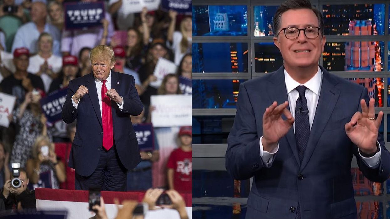 Stephen Colbert says racism is Trump’s ‘brand’ in scathing video