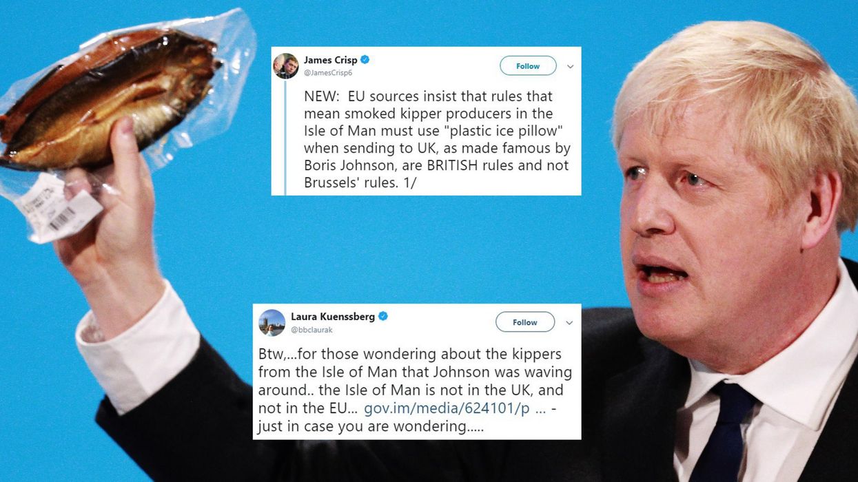 Boris Johnson's anti-EU rant about kippers backfires after it is revealed as British law