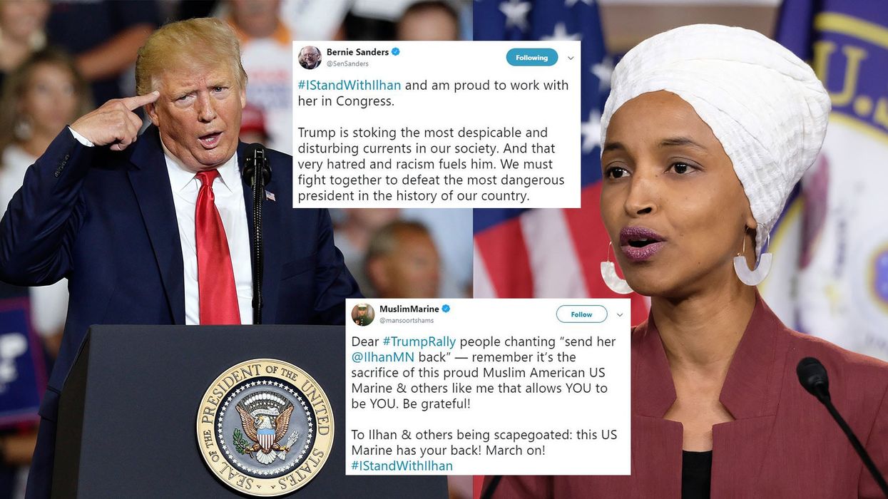 #IStandWithIlhan becomes global trend after Trump supporters chant 'send her back'